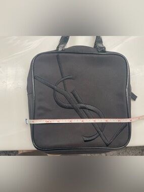 Yves Saint Laurent Black Quilted Cosmetic Case W/Flaws
